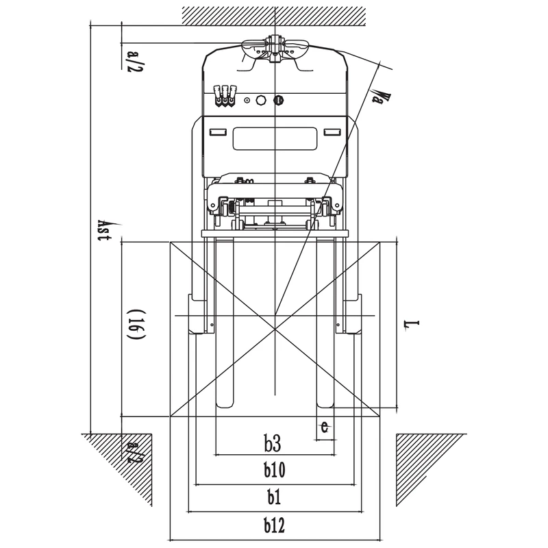 Mótvægisstaflari EVVP12C/EVVP15C með 1250–1500 kg burðargetu