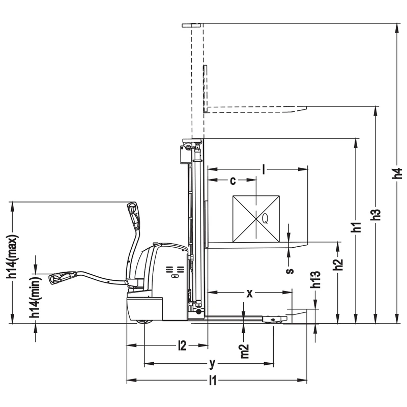 Alrafknúinn staflari EVV10/EVV12/EVV15, 1000–1500 kg og 1600–5600 mm – mynd 3