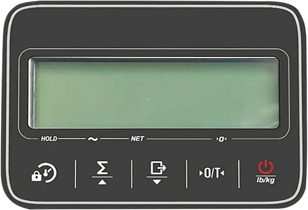 Baklýstur LCD-skjár á brettatjakki með vog RPVV2500