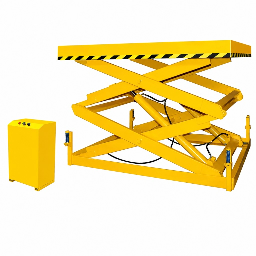 Þungbyggt tvöfalt skæralyftiborð, 2000 kg