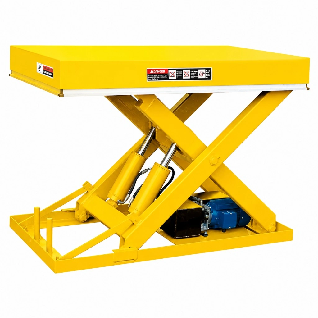 Aflmikið vökvaknúið lyftiborð með einföldum skærabúnaði, 2000 kg
