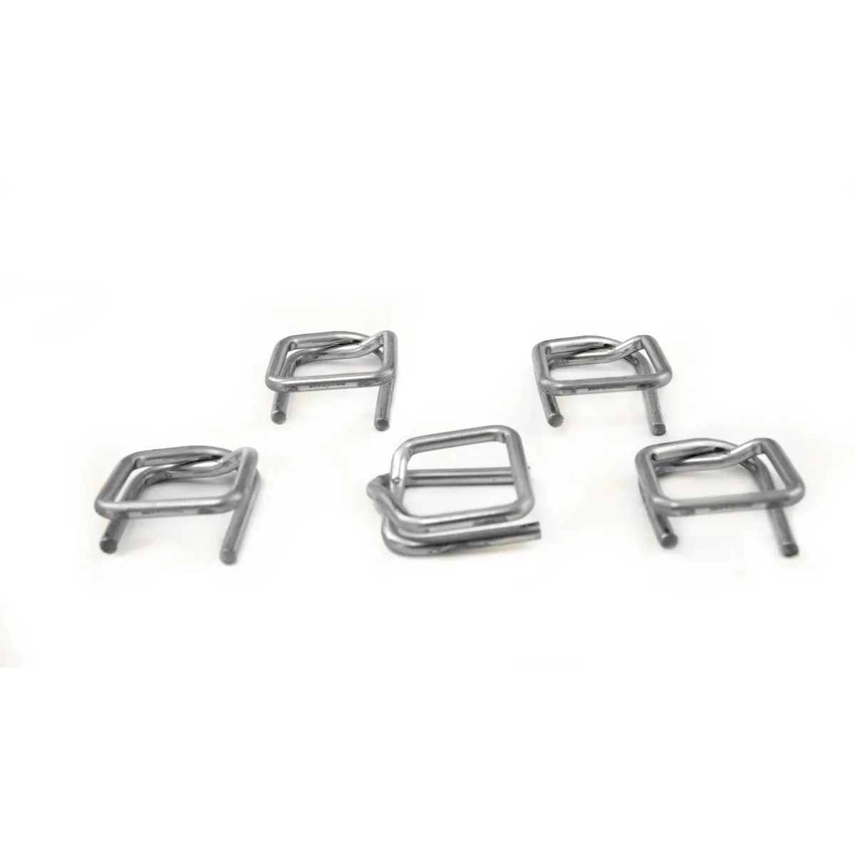 Galvanhúðaðar vírsylgjur fyrir pólýesterband (BUCKLES-13G), 13 mm