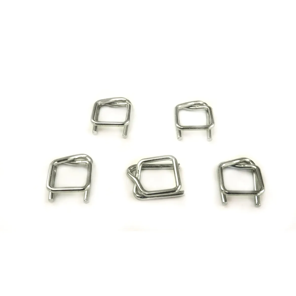 Galvaníseraðar málmspennur fyrir pólýesterpökkunarband (BUCKLES-16G), 16 mm