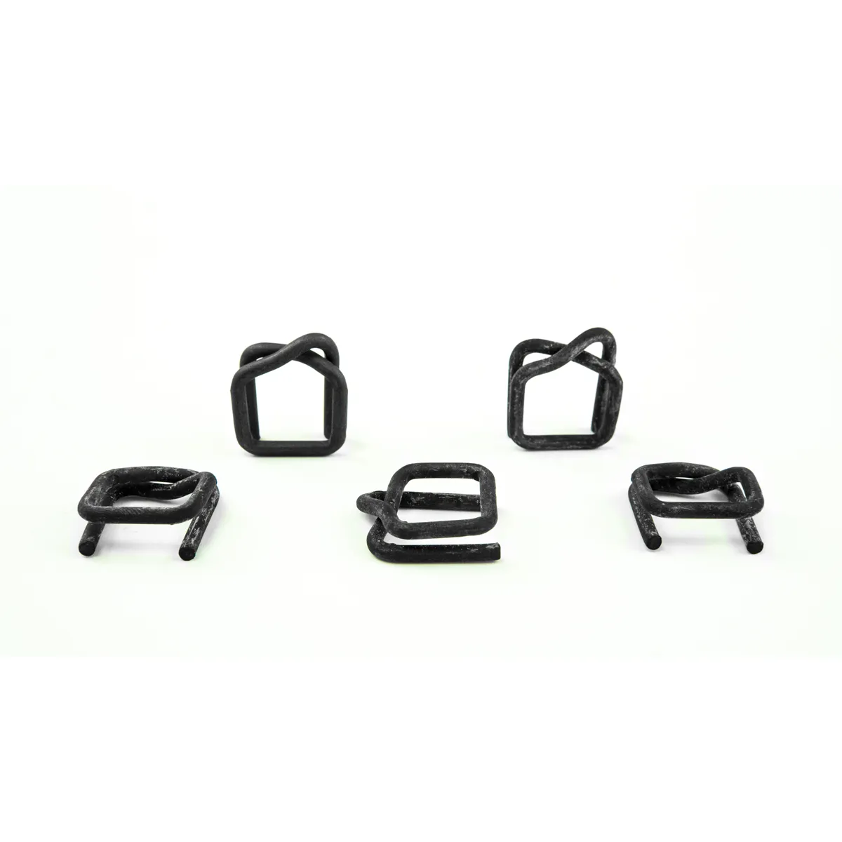 Fosfathúðaðar málmspennur fyrir pólýester-pökkunarband (BUCKLES-16F), 16 mm