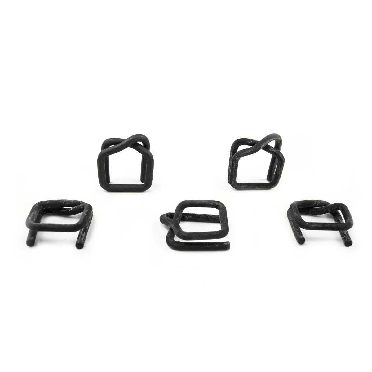 Fosfathúðaðar málmklemmur fyrir pólýesterpökkunarband (BUCKLES-19F), 19 mm
