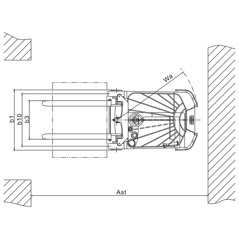Þrönggangsgaffallyftari REV10ST-A/REV10ST-B, 1000 kg og 3000 mm – mynd 3