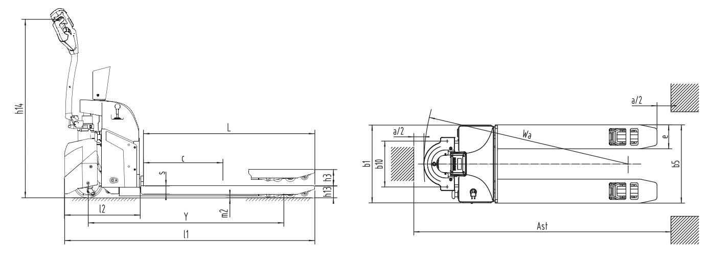 Xilin CBD15W-EC/CBD20W-EC rafknúinn brettatjakkur með innbyggðri vog
